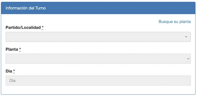 PEDIR TURNO VTV González Catán PASO 4