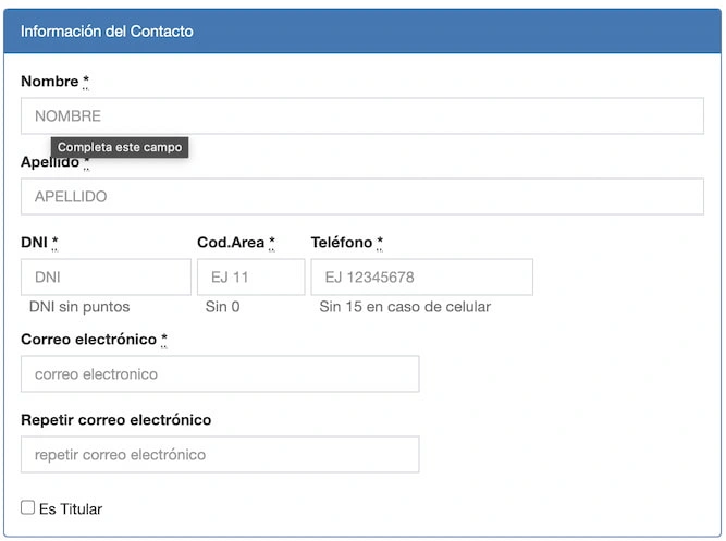 PEDIR TURNO VTV González Catán PASO 2